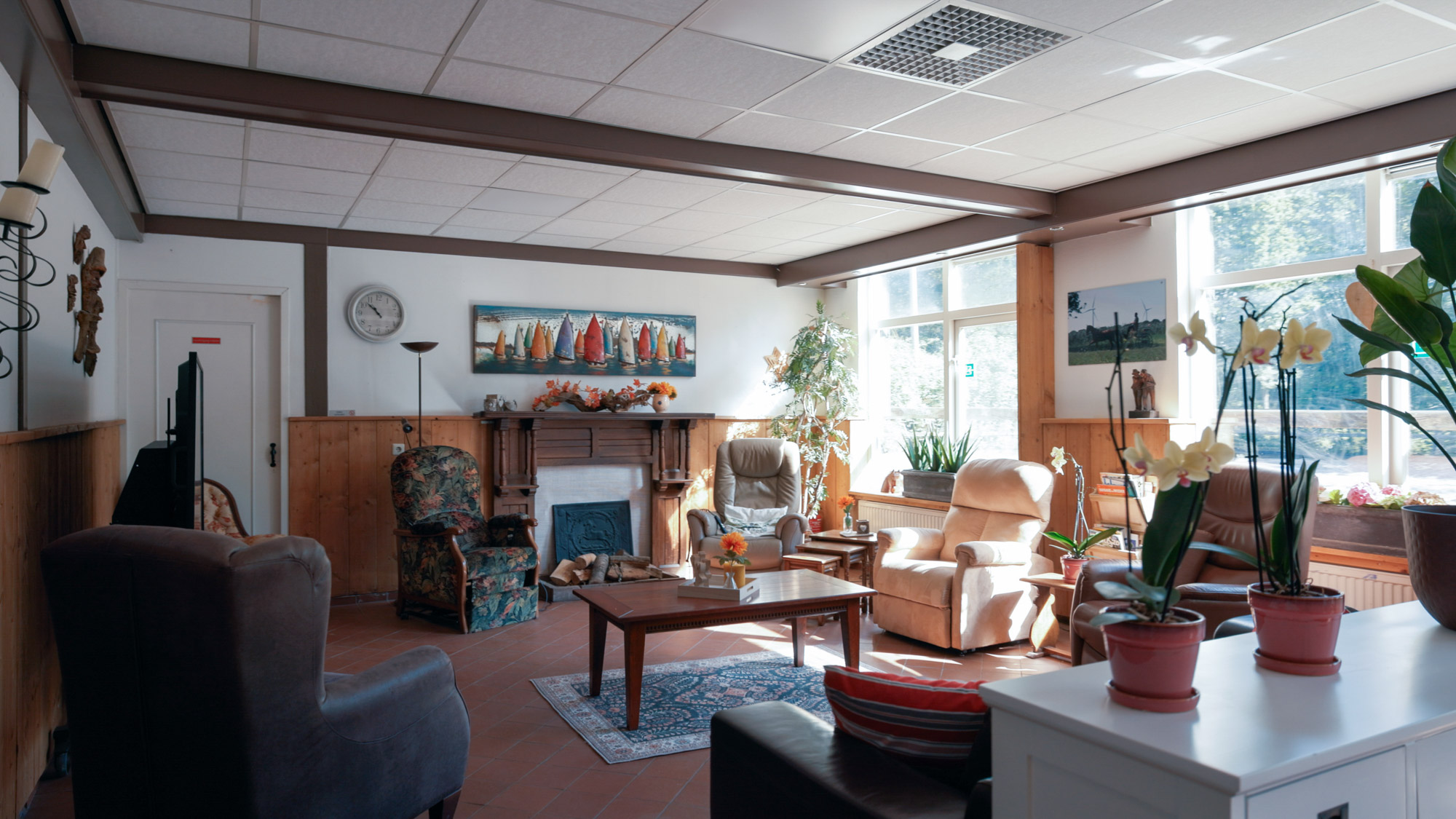 Onze gezellige huiskamer